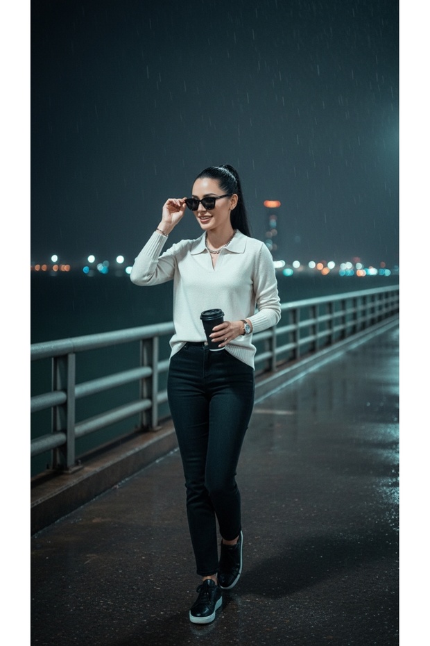 gömlek yaka triko bluz - 2