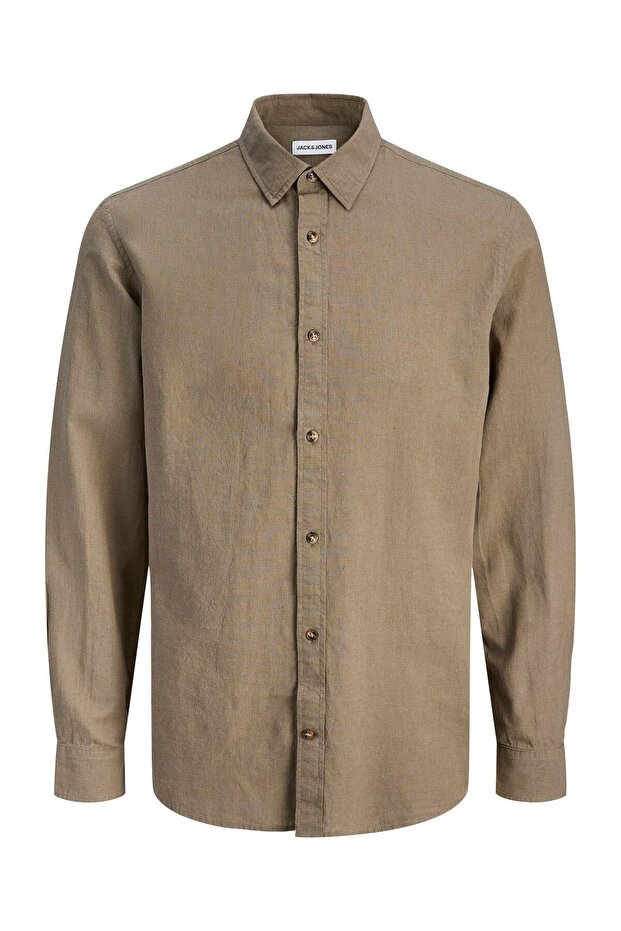JJESUMMER LINEN BLEND SHIRT L/S SN Falcon - 3