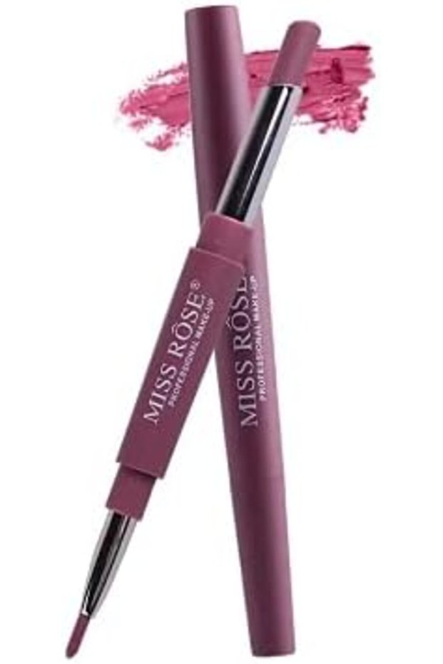 Professional 2 In 1 Matte Lipstick & Lip Liner Pencil, Long Lasting Waterproof Lip Color f