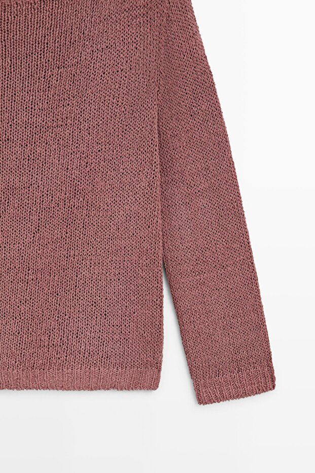 Geniş yaka triko kazak - 6