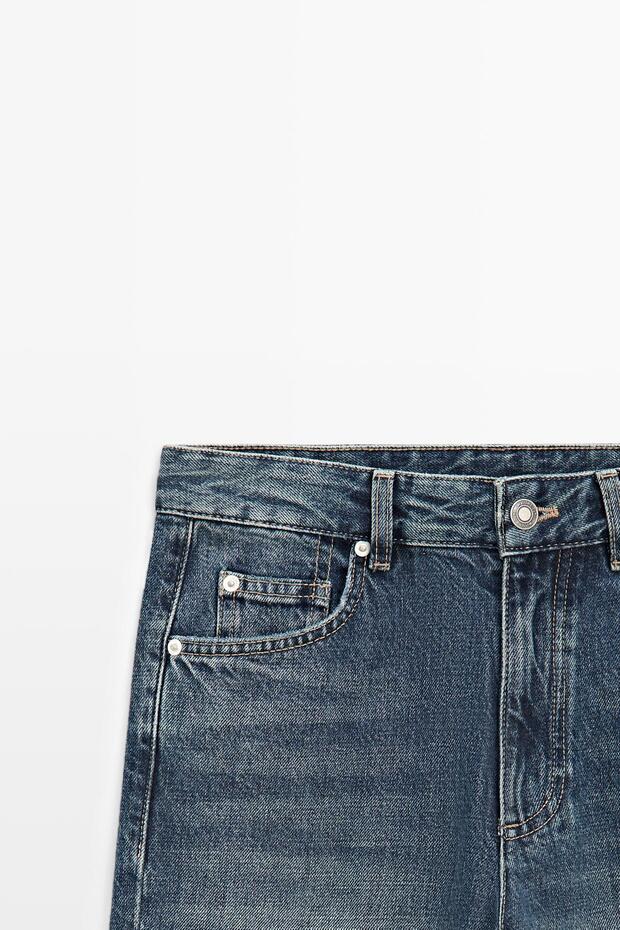 Orta bel İspanyol paça jean - 6