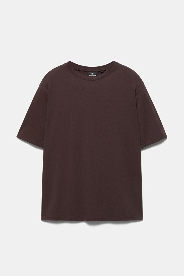 Basic kısa kollu pamuklu tişört - 1