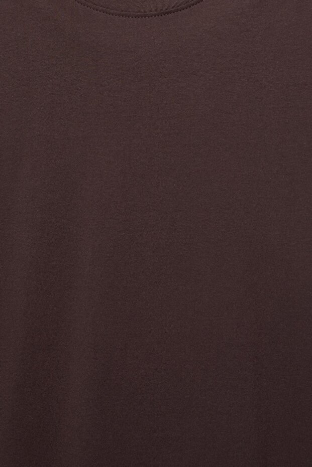 Basic kısa kollu pamuklu tişört - 4