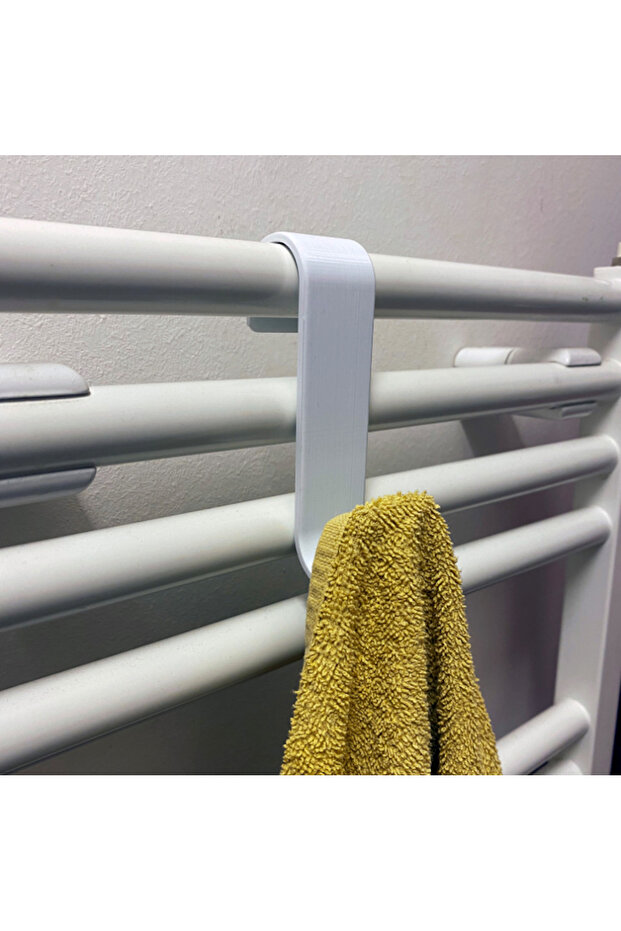 Practical Radiator and Honeycomb Hanger - Organizer Hook White Plastic Set of Five (5 Pieces)