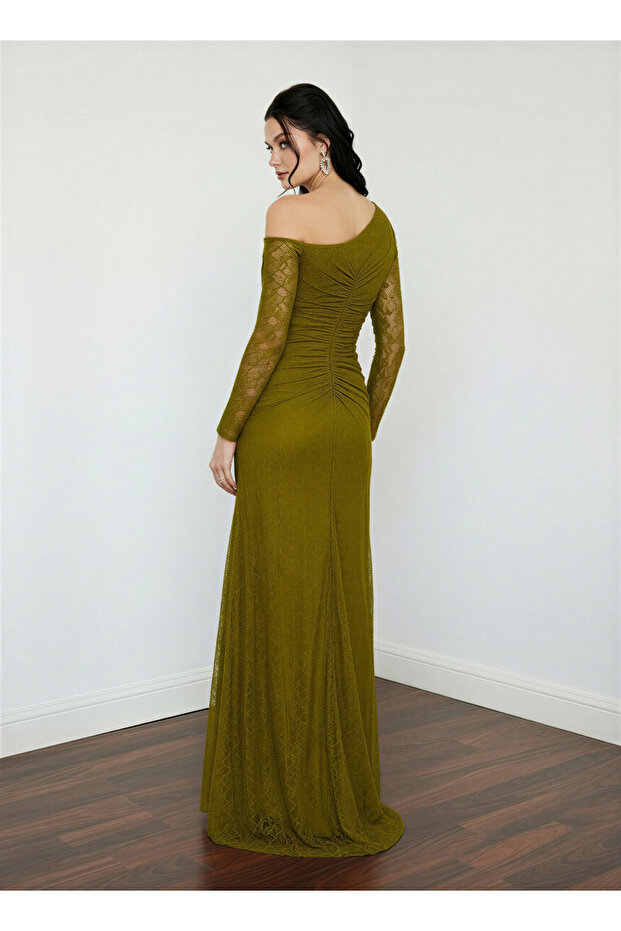 6142DAN LEZ DANTEL ELBİSE - 2