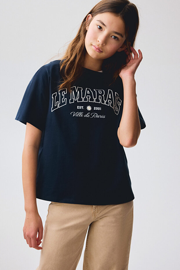 Pamuklu Oversize Tişört - 3