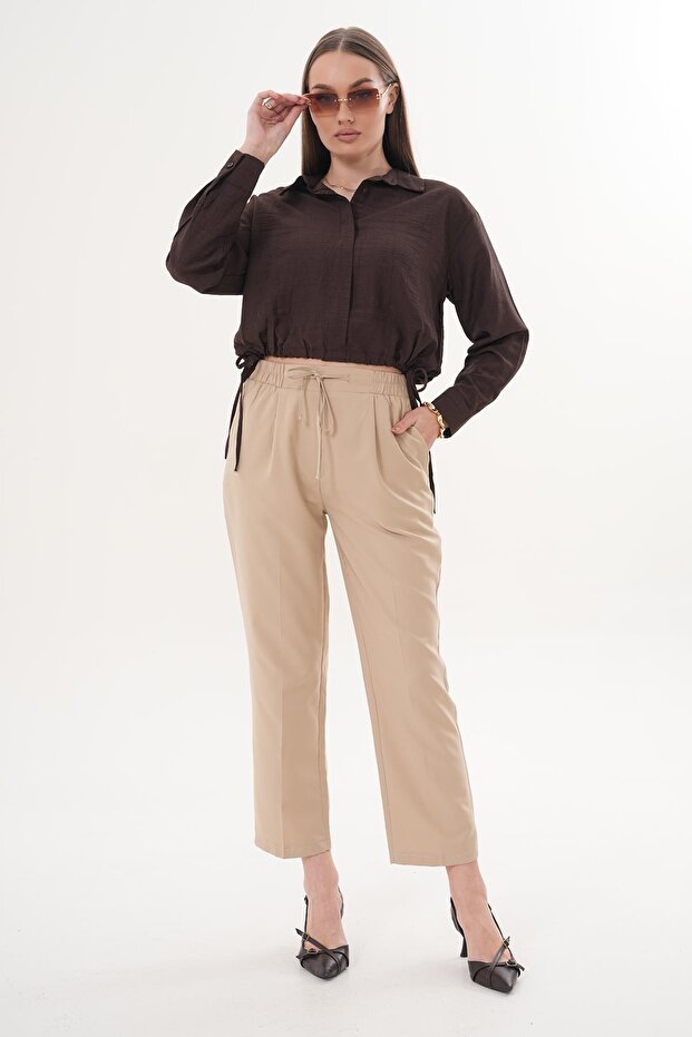 Women's Elastic Waist Trousers 260262 -