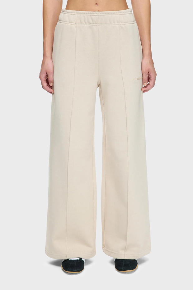Cotton Regular Fit Normal Waist Wide Leg Trousers Pants Lb25Fwclafusp