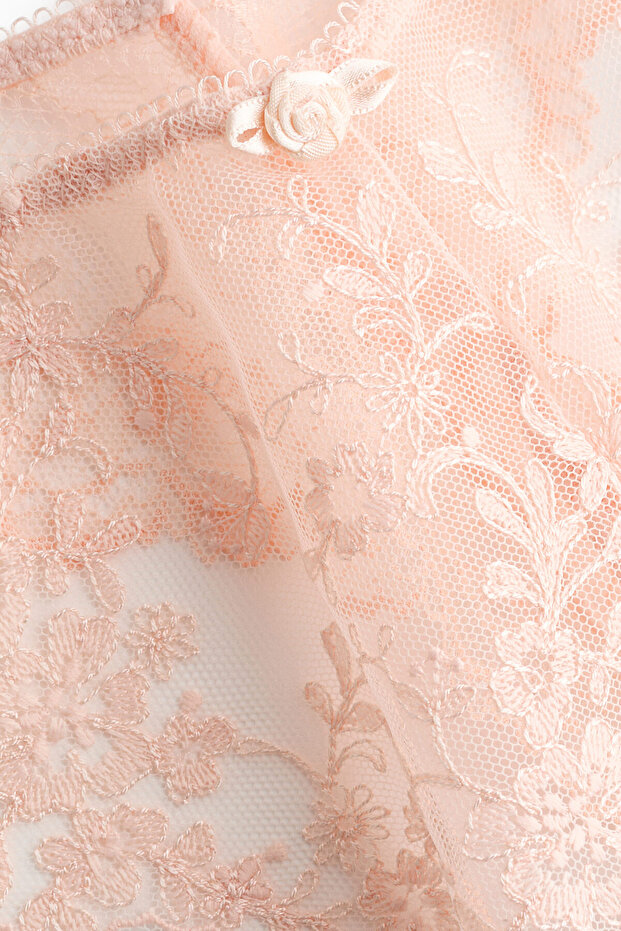 İşlemeli Thong Külot - 2