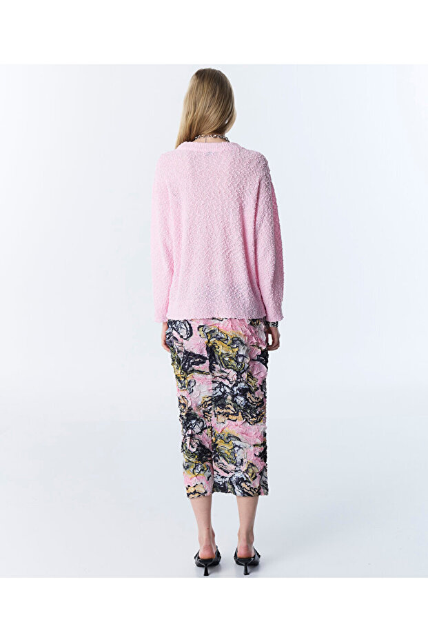 DOKULU PATCH'Lİ OVERSIZE TRİKO - 7