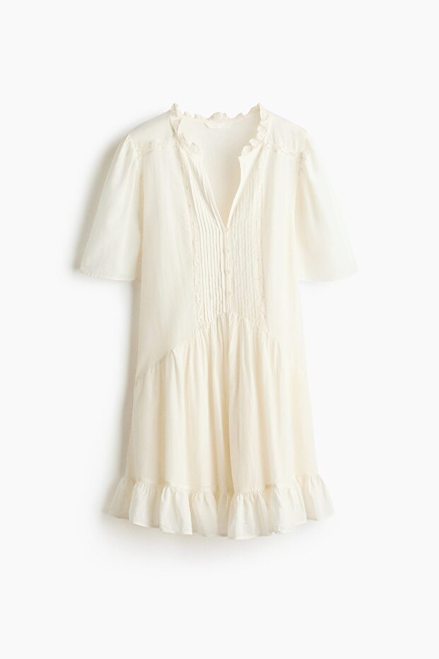 Viskoz Karışımlı Tunik Elbise - 1