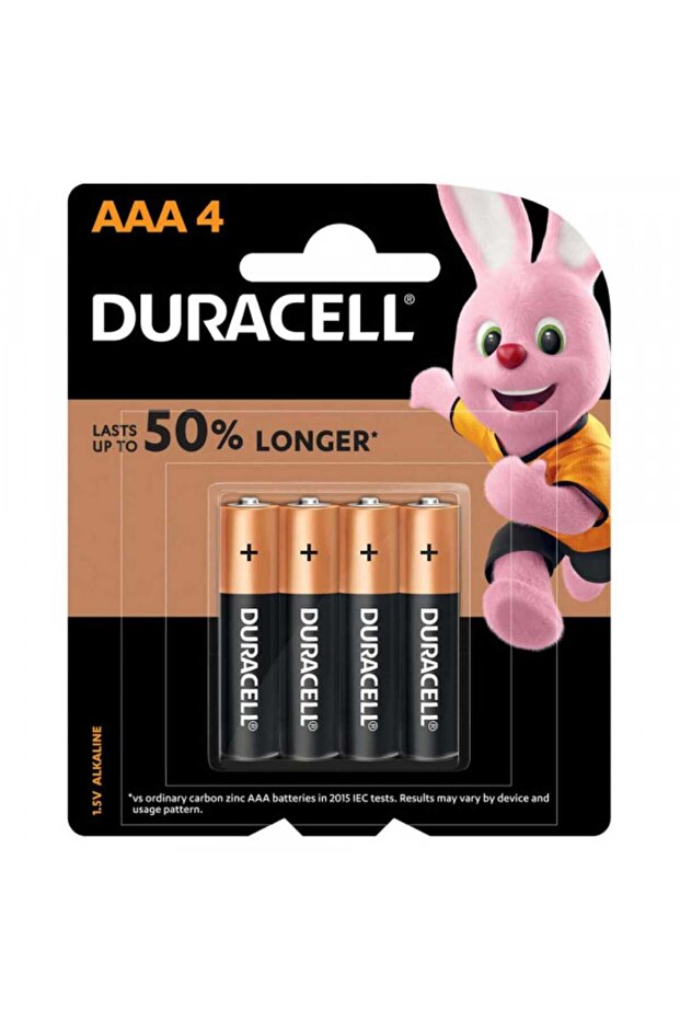 Type AAA Alkaline Batteries, pack of 4