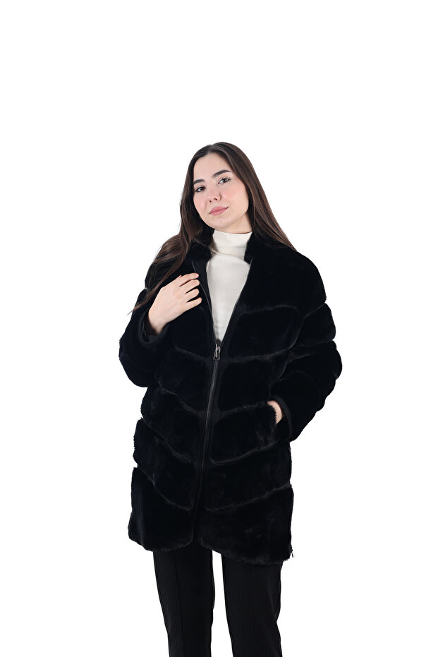 Mİ Kapşonlu Kürk - 1