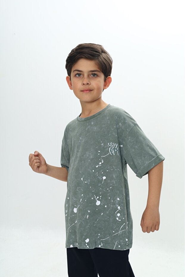 Boy's Printed Crew Neck Short Sleeve T-Shirt