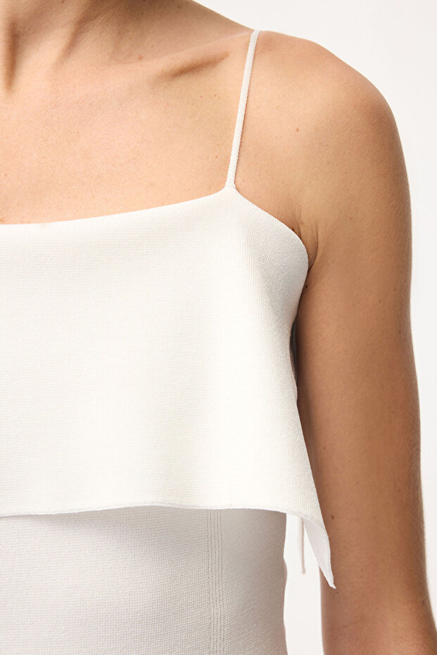 İp Askılı Triko Bluz - 2