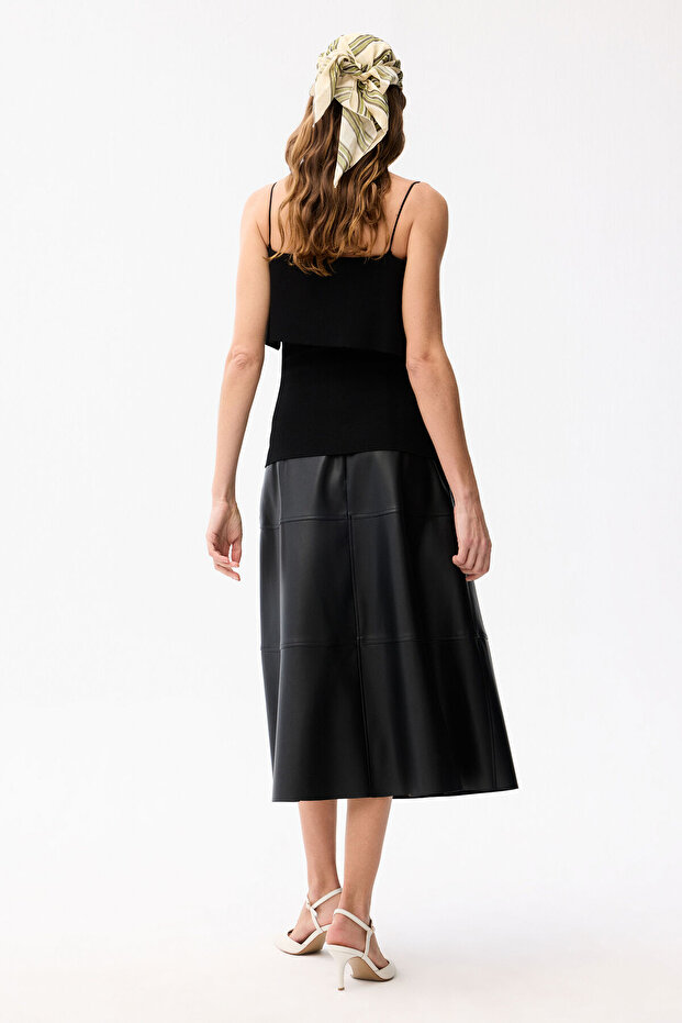 İp Askılı Triko Bluz - 5