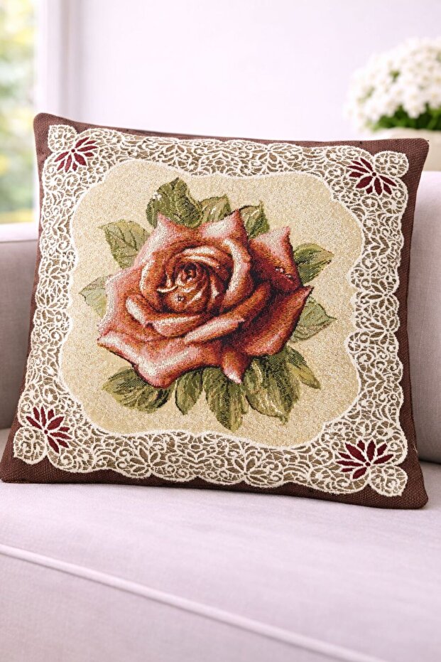 غطاء وسادة مزخرف بنمط ثنائي الاتجاه من كارلا لورين-17، مقاس 45x45