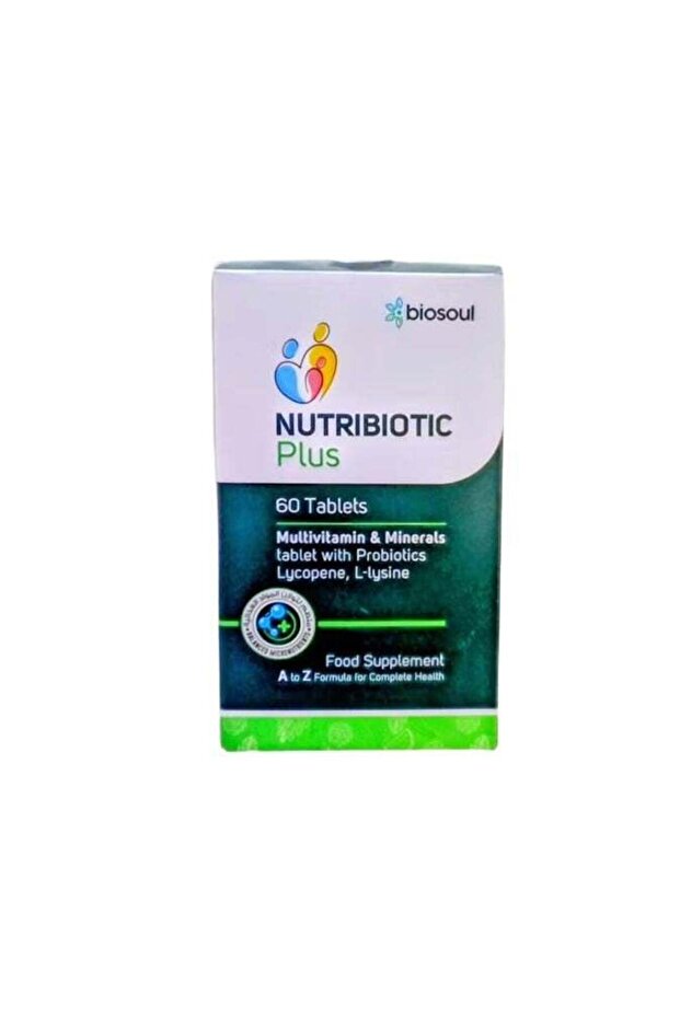 Biosoul Nutribiotic Plus – 60 Tablets | Multivitamin & Mineral Supplement with Probiotics and Lyco