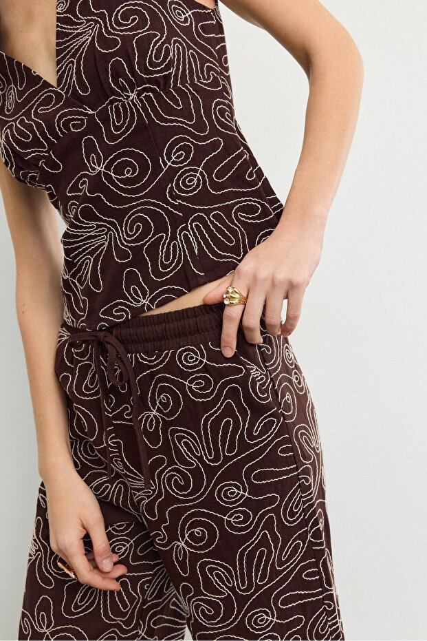 سراويل قصيرة مطرزة - 4