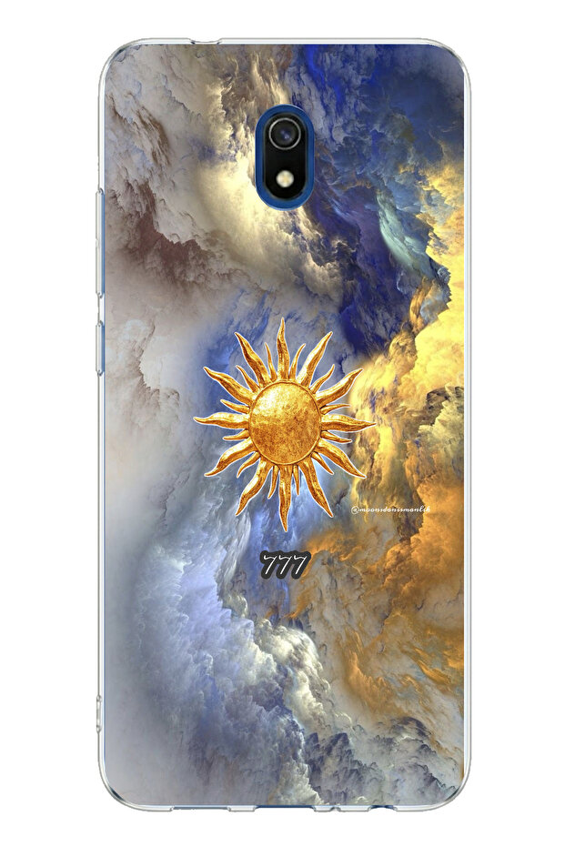 حافظة سيليكون مطبوعة بتصميم 777 Sun and Cloud متوافقة مع Redmi 8A - 1