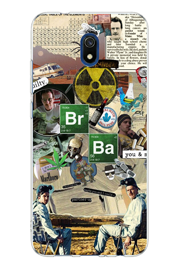 Redmi 8A Compatible Breaking Bad Collage Printed Silicone Case - 1