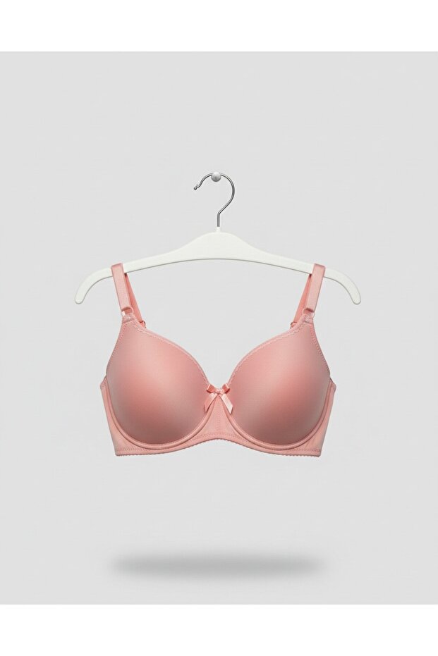 حمالة صدر وردية كاملة التغطية - 1