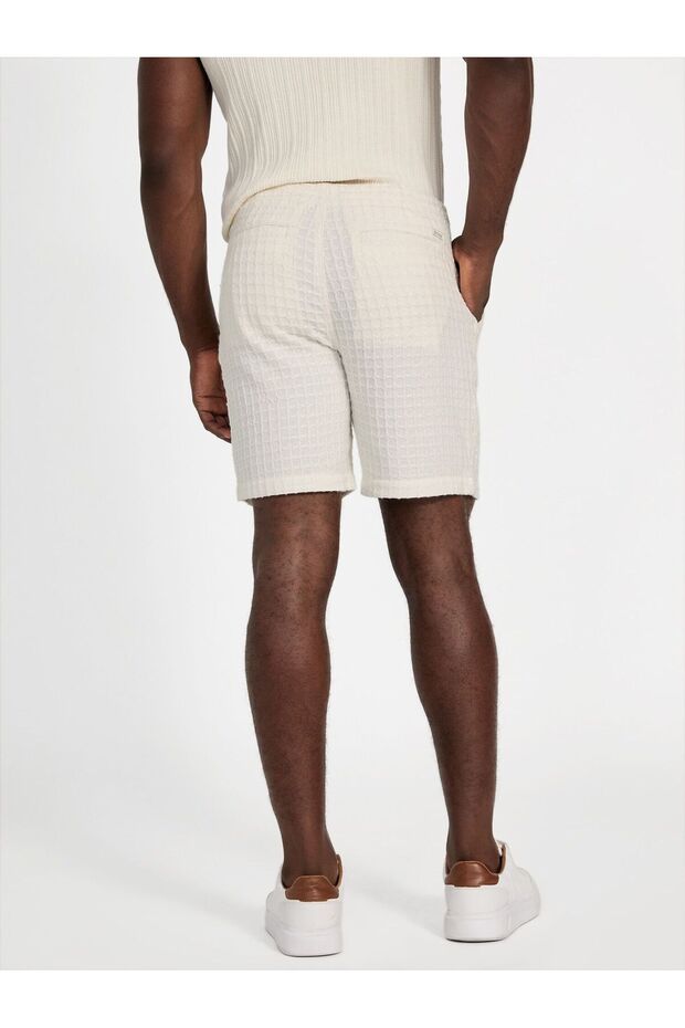 شورت بنسيج بنقش مربعات - 4