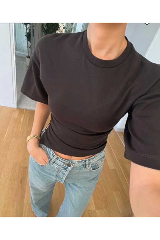 Women's Drawstring Bat Sleeve T-Shirt