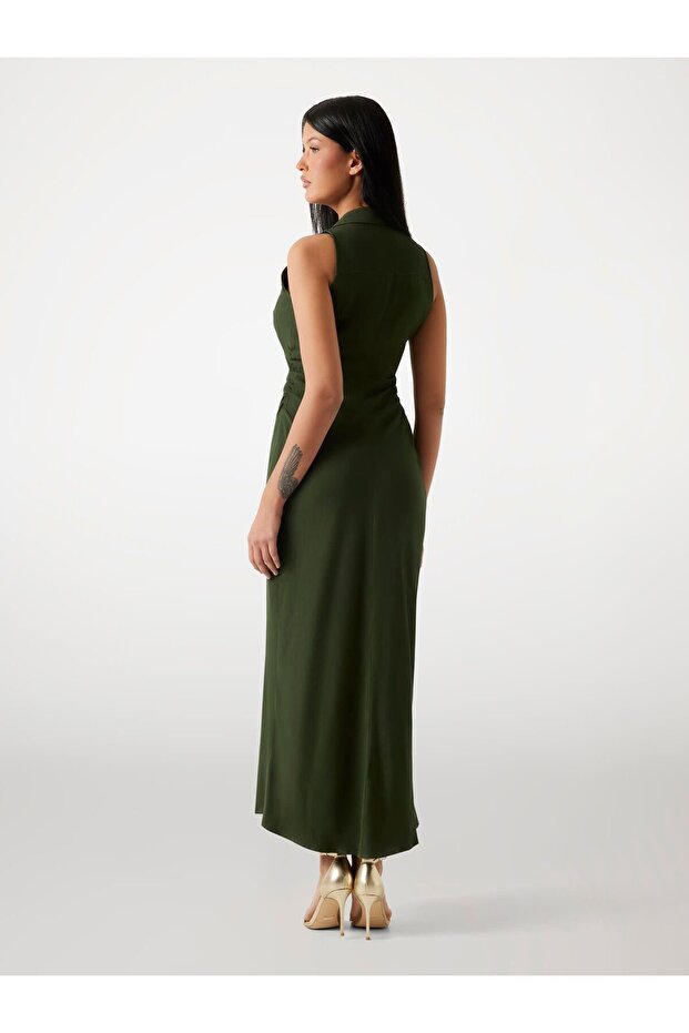 فستان طويل بأزرار - 4