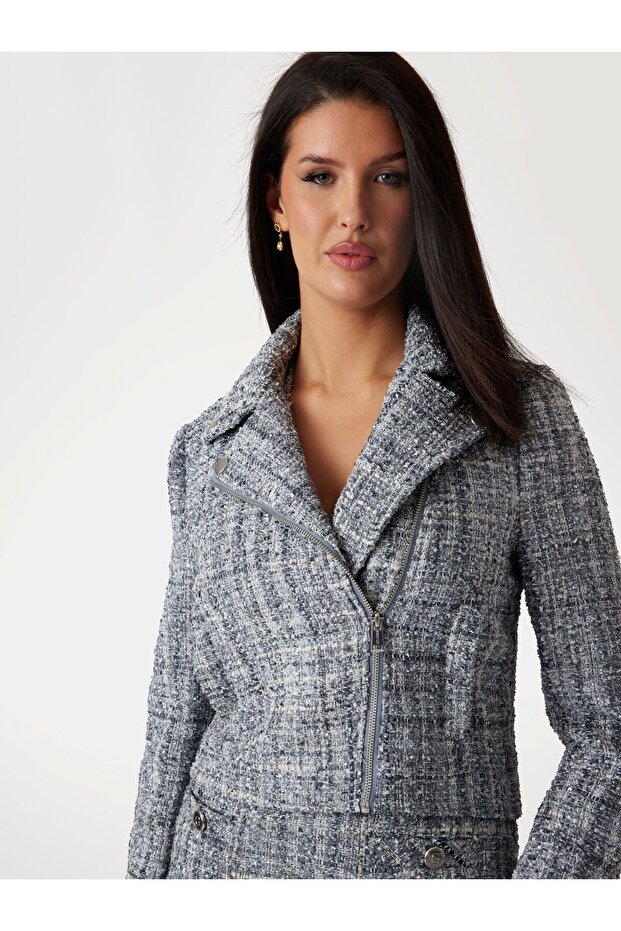 Tweed biker jacket - 1