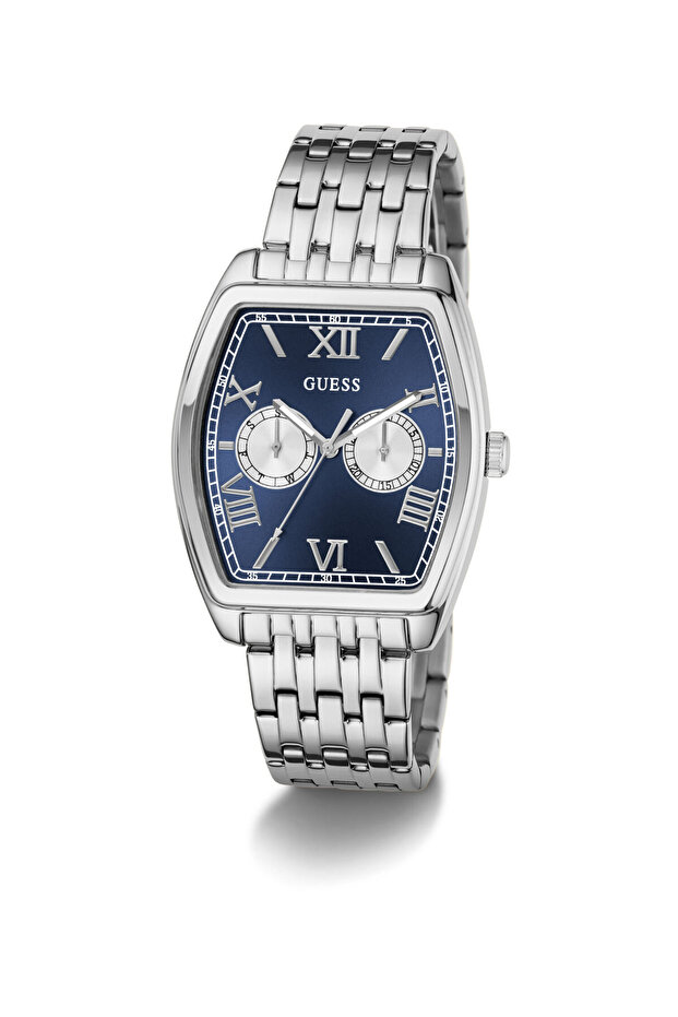 ساعة رجالية متعددة الوظائف بلون فضي - 1