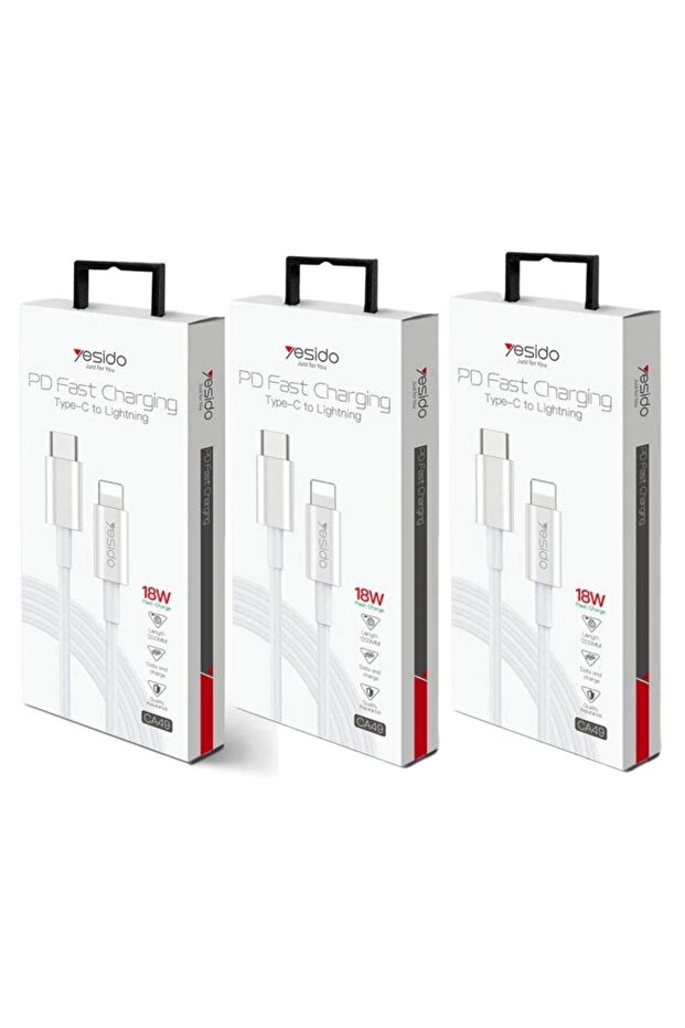 3قطع كابل شحن USB-C و Lightning بطول 1.2 متر، يدعم الشحن السريع بتقنية PD، متوافق مع موديلات ايفون