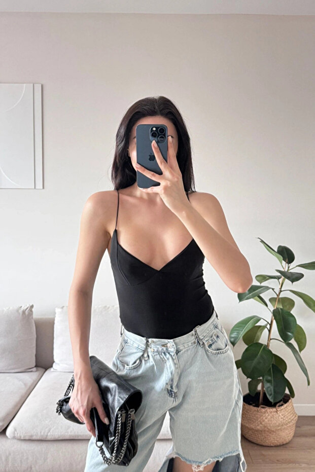 Askılı Basic Bodysuit - 3