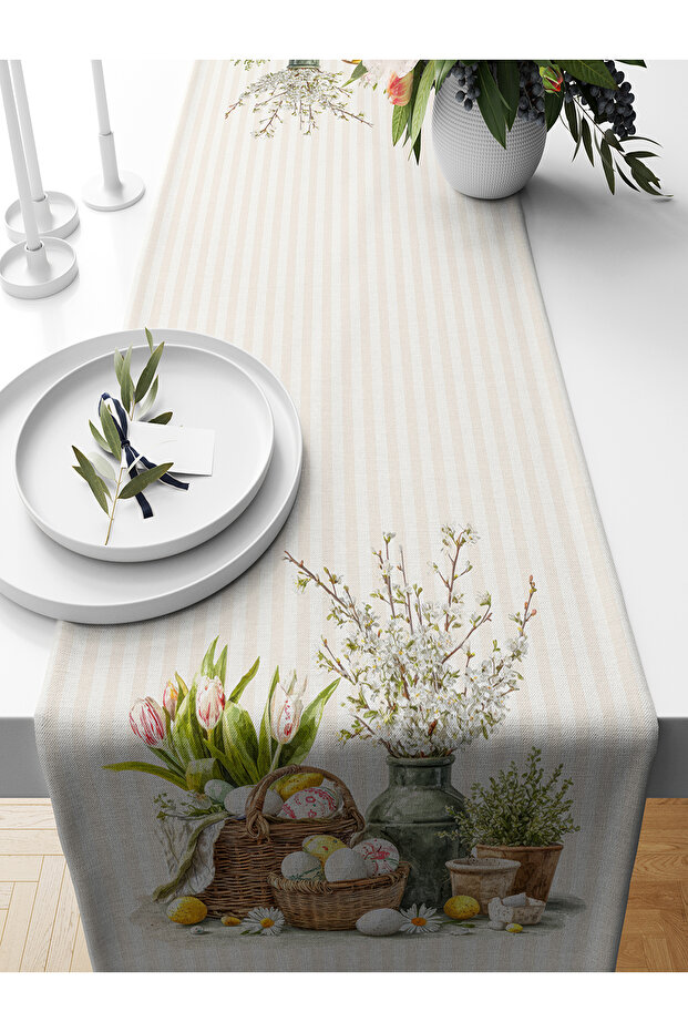 Spring Series 140X40 cm Digital Printed Runner (Spring Easter Easter) - 1