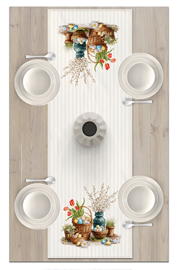 Spring Series 140X40 cm Digital Printed Runner (Spring Easter Easter) - 2