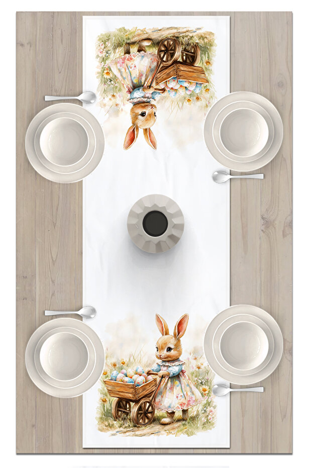 Spring Series 140X40 cm Digital Printed Runner (Spring Easter Easter) - 2