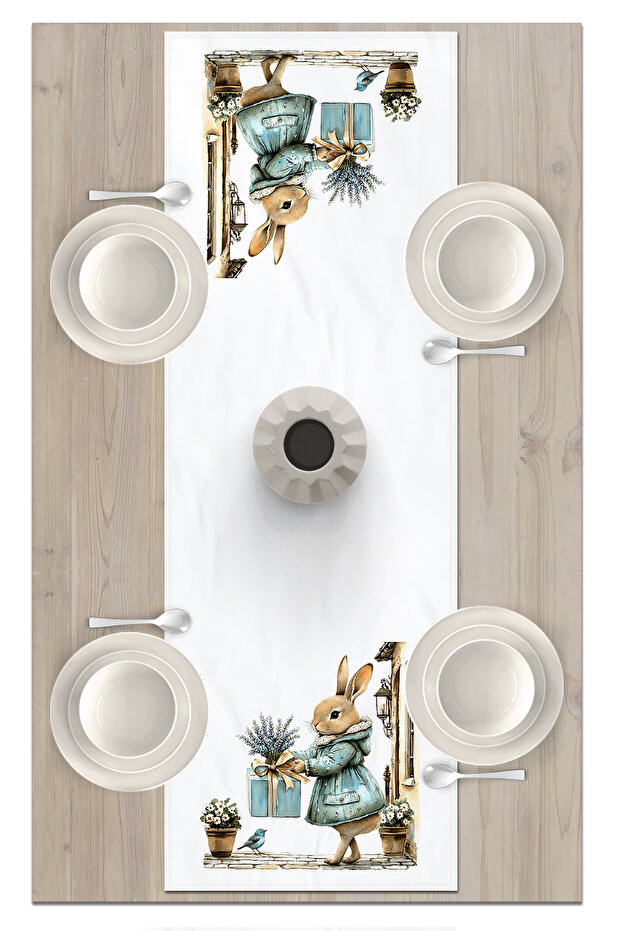 Spring Series 140X40 cm Digital Printed Runner (Spring Easter Easter) - 2