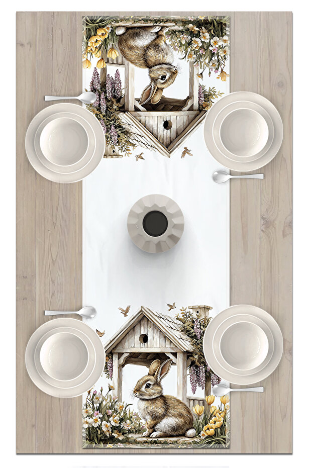 Spring Series 140X40 cm Digital Printed Runner (Spring Easter Easter) - 2