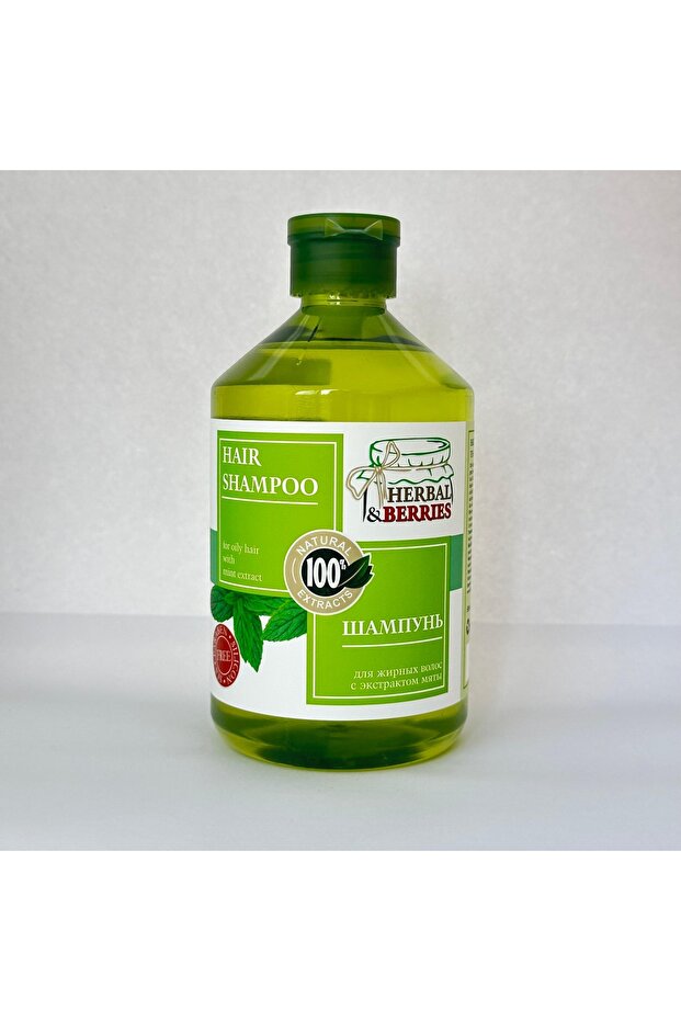 Hair shampoo for oily hair with mint extract