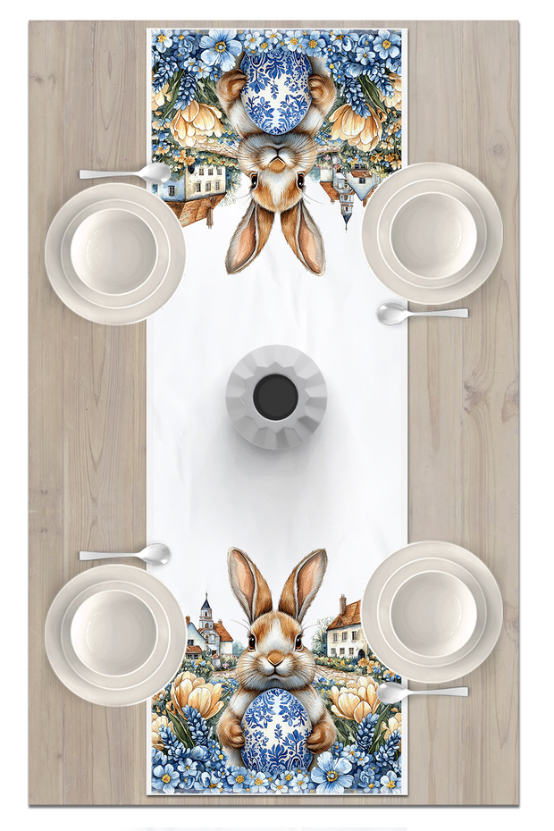 Spring Series 140X40 cm Digital Printed Runner (Spring Easter Easter) - 2