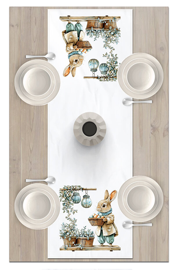 Spring Series 140X40 cm Digital Printed Runner (Spring Easter Easter) - 2