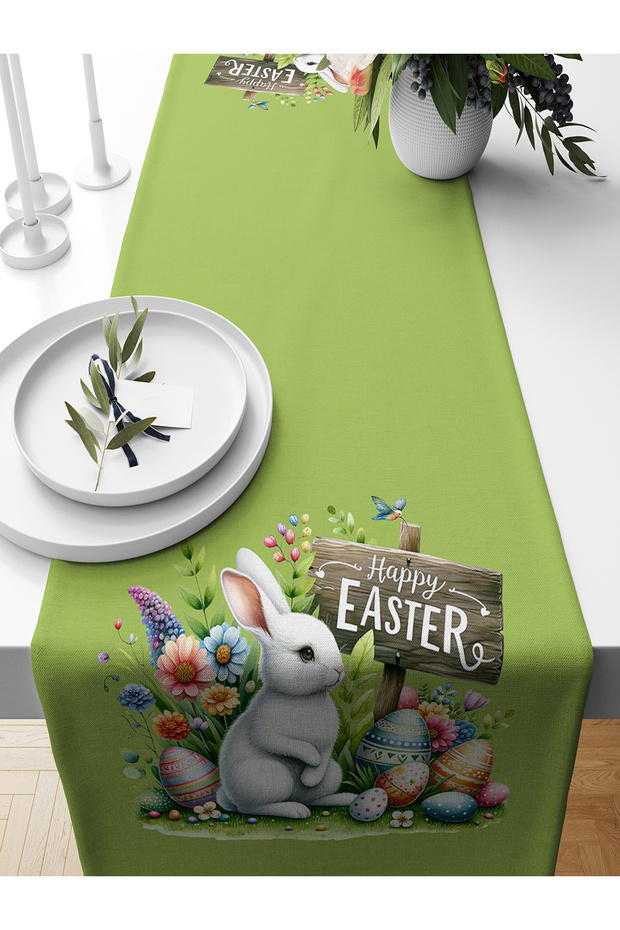 Spring Series 140X40 cm Digital Printed Runner (Spring Easter Easter) - 1