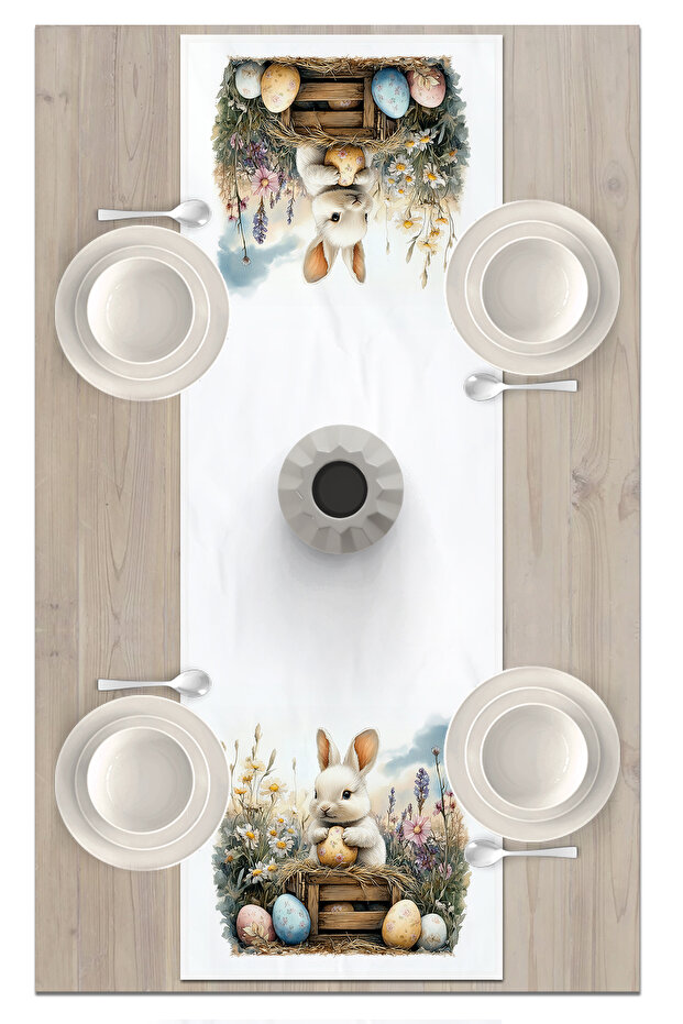 Spring Series 140X40 cm Digital Printed Runner (Spring Easter Easter) - 2