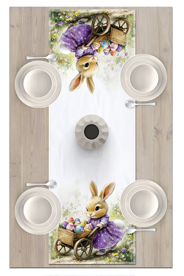 Spring Series 140X40 cm Digital Printed Runner (Spring Easter Easter) - 2