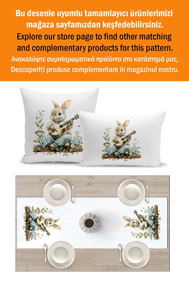 Spring Series 140X40 cm Digital Printed Runner (Spring Easter Easter) - 3