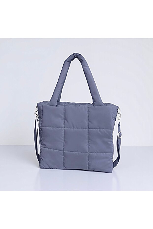 Kayrak Gray Quadrato Puffer Bag