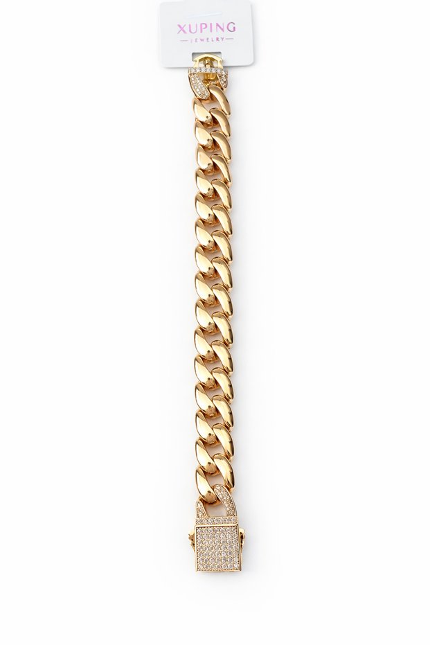 Xuping Special Series Premium Quality Gold Rose Bronze Zircon Stone Gourmet Bracelet