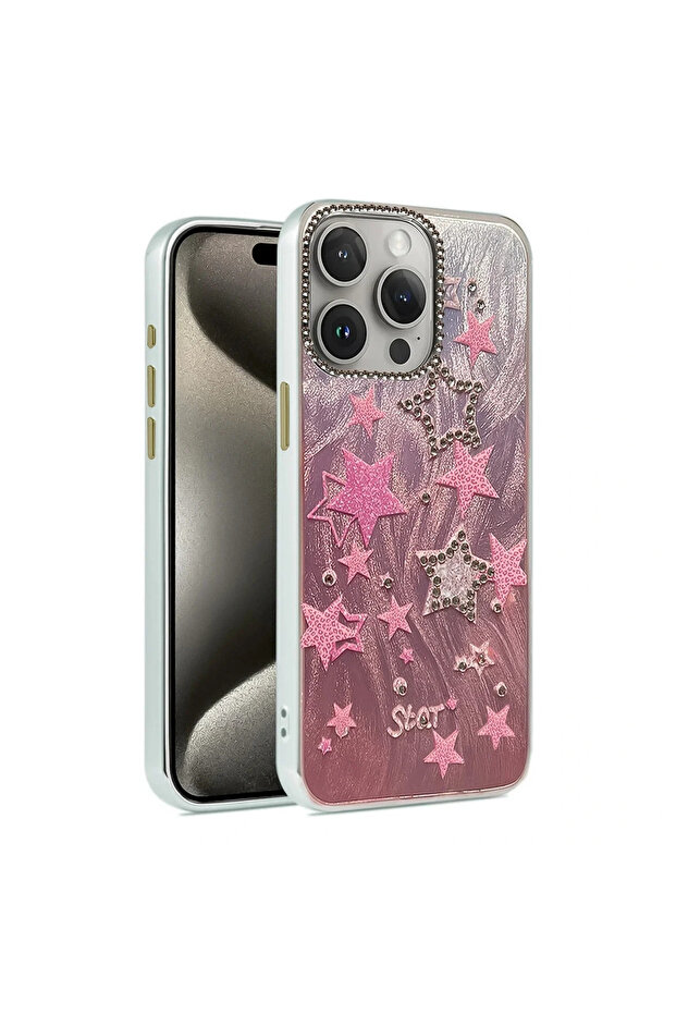 iPhone 15 Pro Case Blade Mirrored Pattern Cover - Pattern 7 - 1
