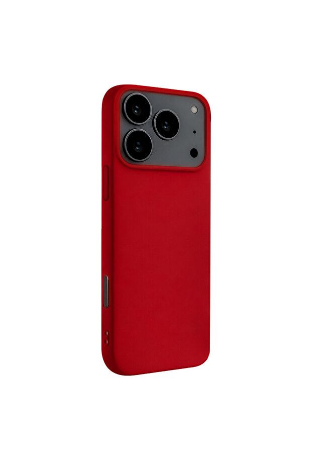 حافظة آيفون 17 برو ماكس + مجموعة واقي شاشة مضاد للكهرباء الساكنة - أحمر - 3