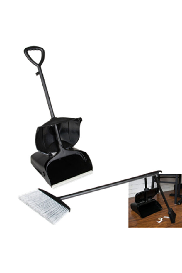 LOBBY DUST PAN FLIP COVER WITH BROOM
